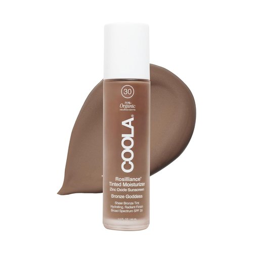 COOLA Organic Rosilliance Tinted Moisturizer - SPF 30, Dermatologist Tested, 1.5 FL Oz