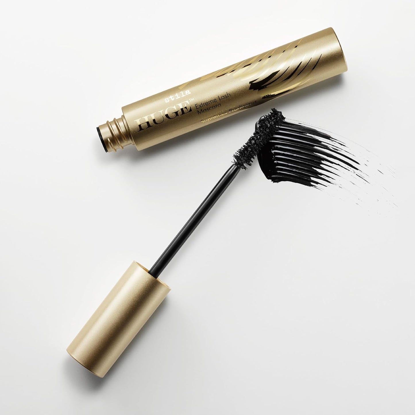 stila HUGE Extreme Lash Mascara, Intense Black | Volume, Full Length, Curl, Lift, No Clump, Crunch or Smudge | Lightweight, Long-Lasting Buildable Eye Makeup Formula | 0.44 Fl. Oz.