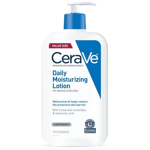 CeraVe Daily Moisturizing Lotion - Hydrating Body & Face Moisturizer with Hyaluronic Acid | 19 Oz, Fragrance-Free