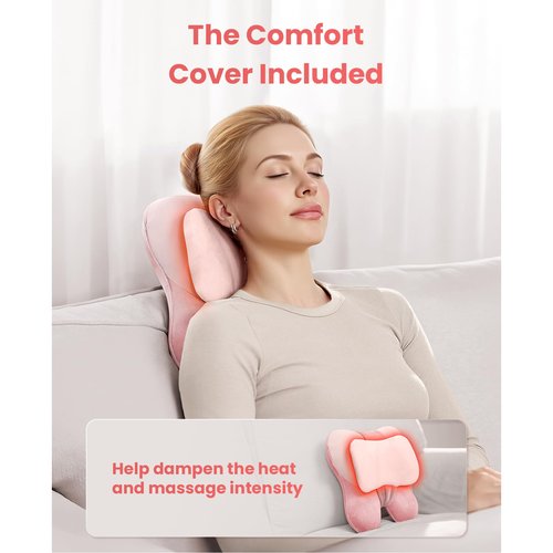 BOB AND BRAD Back Massager with Heat, EZBack Corded Neck Massager Back Massager for Pain Relief Deep Tissue, Shiatsu Back Shoulder and Neck Massager, Massage Pillow for Full Body, Gifts for Women Men