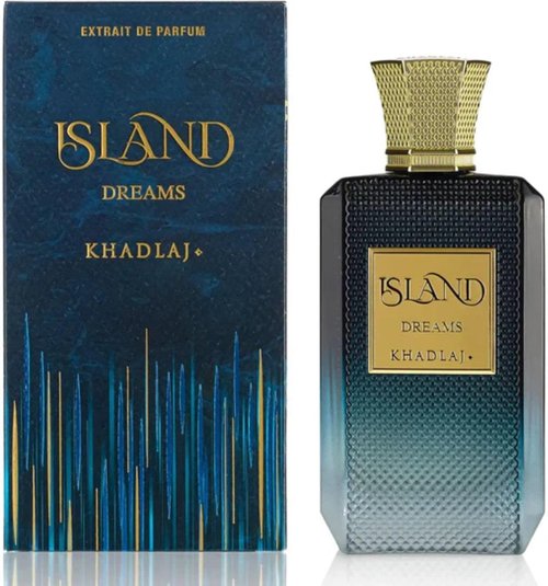 Khadlaj Island Dreams Extrait de Parfum - Long-Lasting Fruity Floral Woody Fragrance for Unisex | 3.4 Ounce