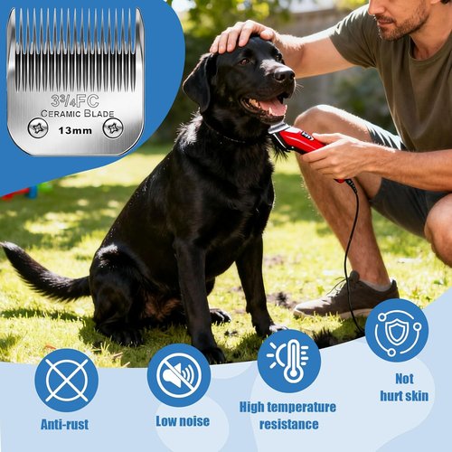 Andis Dog Grooming Replacement Blades - Compatible with Oster A5 & Wahl KM-10 | 3FC Blades (13mm)