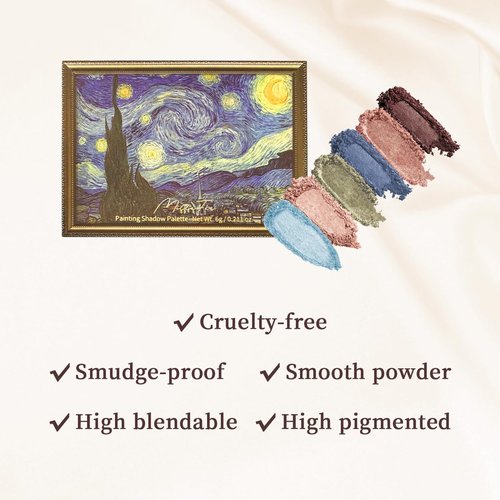 MilleFée Eyeshadow Palette 08 The Starry Night - Warm Deep, Cruelty-Free, High Pigmented & Blendable