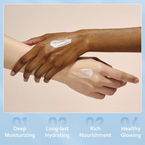 ÉCLAT NATUREL Shea Butter Hand Cream, Made with 45% Shea Butter Moisturizer for Dry Hands, Vitamin E Niacinamide Ceramide Hand Lotion, Radiant Nourish Moisturizing Cream, 2.37 Fl Oz