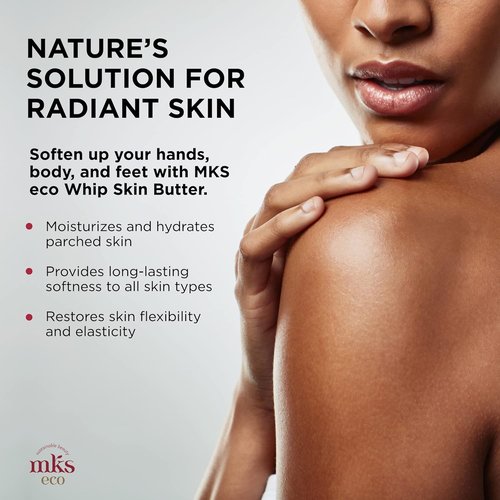 MKS Eco Whip Skin Butter - 8 Oz Total Body Moisturizer with Moroccan Argan Oil & Shea Butter | Vegan & Cruelty-Free