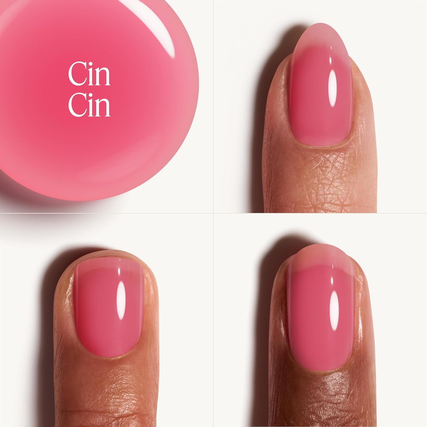 essie Nail Art Studio, Glass Nails, Translucent Pink Nail Polish, Vegan, Cin Cin, 0.46 fl oz