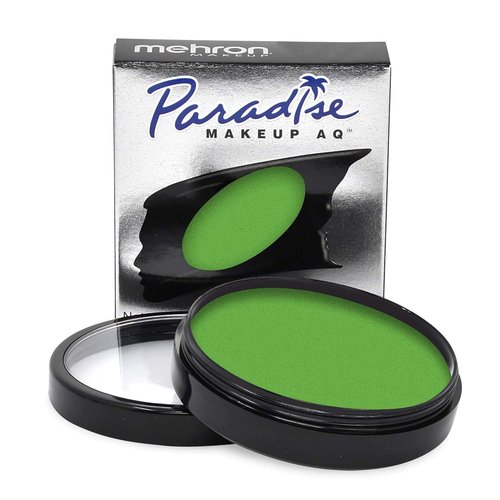 Mehron Makeup Paradise AQ Refill | Water Activated Face & Body Paint for Performance | 1.4 oz - Light Green
