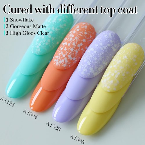 Double Rhythm 15ML Gel Nail Polish Pure Sheer Same Color Same Bottle Soak Off Gel Polish Art Manicure Salon DIY at Home for Women (Sea Blue-A1124)