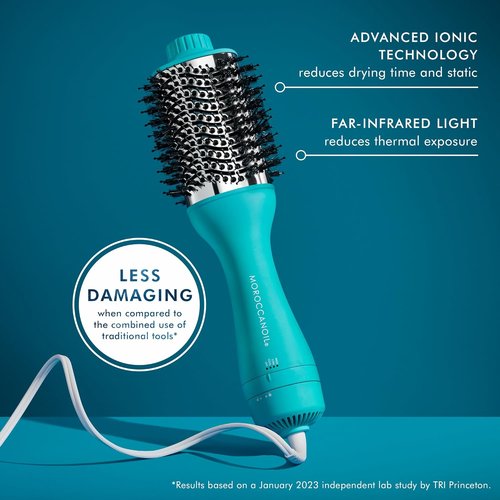 Moroccanoil 4-in-1 Blow-Dryer Brush - Effortless Styling Tool for Smooth, Shiny Hair