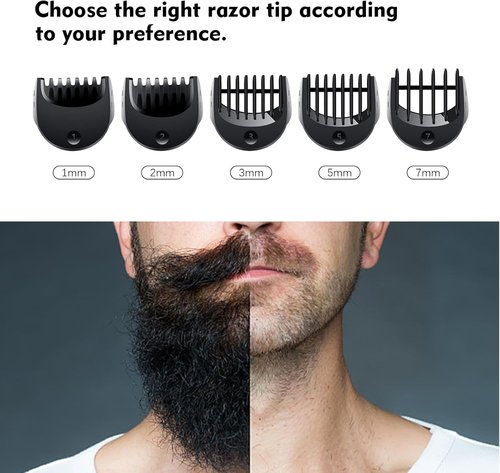 Braun Beard Trimmer Attachment - Replacement Guide Combs for Series 5, 6 & 7 | 1-7mm Sizes