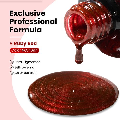 beetles Gel Polish Ruby Red Cat Eye Gel Nail Polish - 15ML Red Cat Eye Glitter Gel Polish Magnetic Shimmer Effect Soak Off UV French Nail Art Design Salon DIY Manicure Gifts for Women