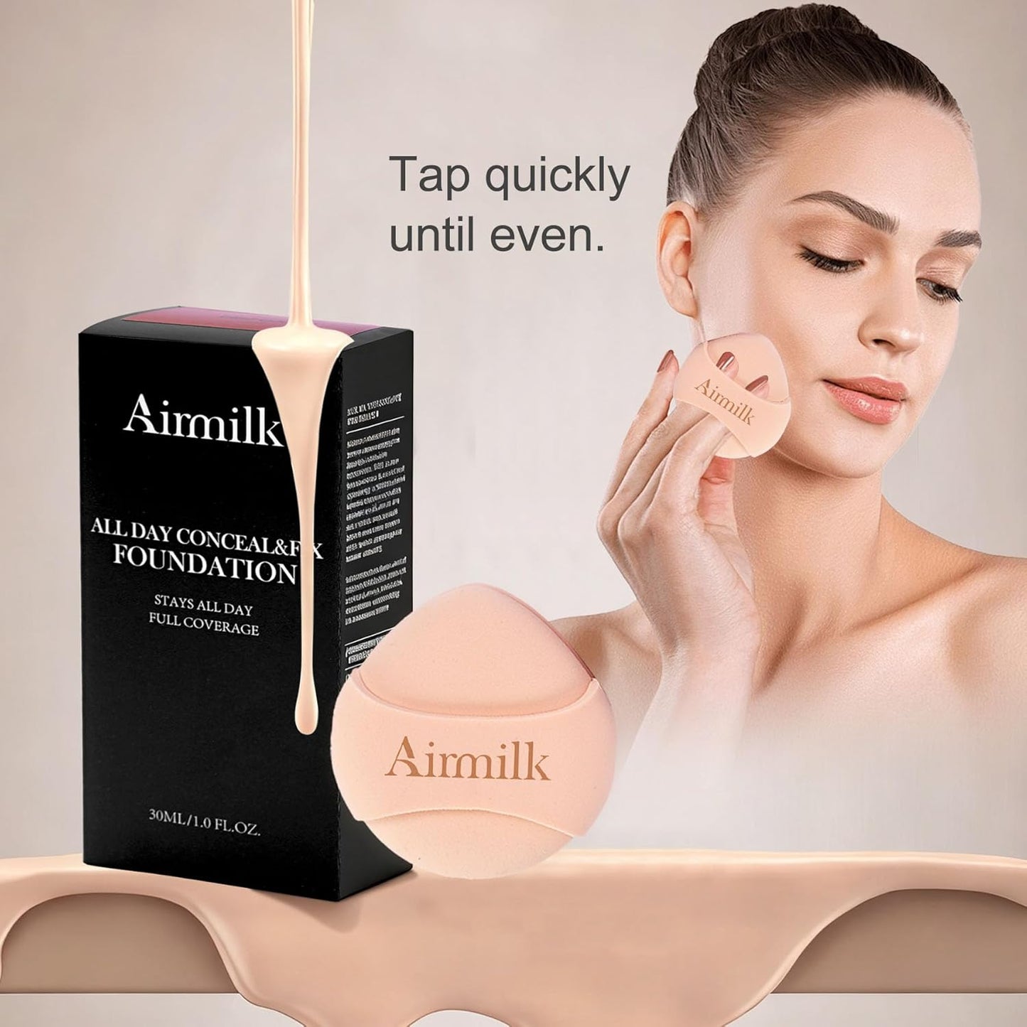 Skiennix Full Coverage Foundation - Skincare Makeup with Salicylic Acid for Sensitive Skin | 30ml Deep Cool