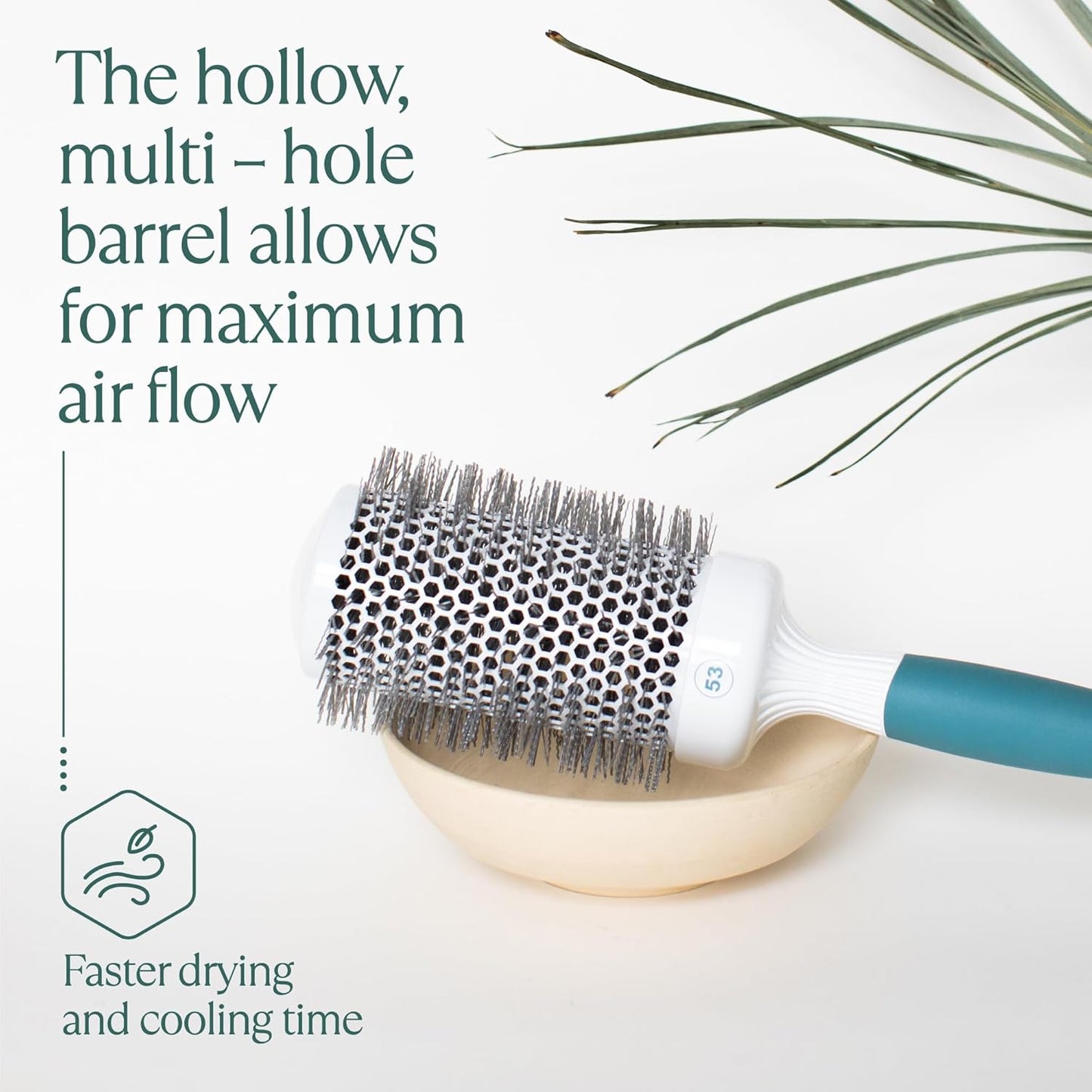 Skiennix Professional Round Brush - 2 Inch Ceramic Ion Thermal Barrel for Sleek Heat Styling & Volume