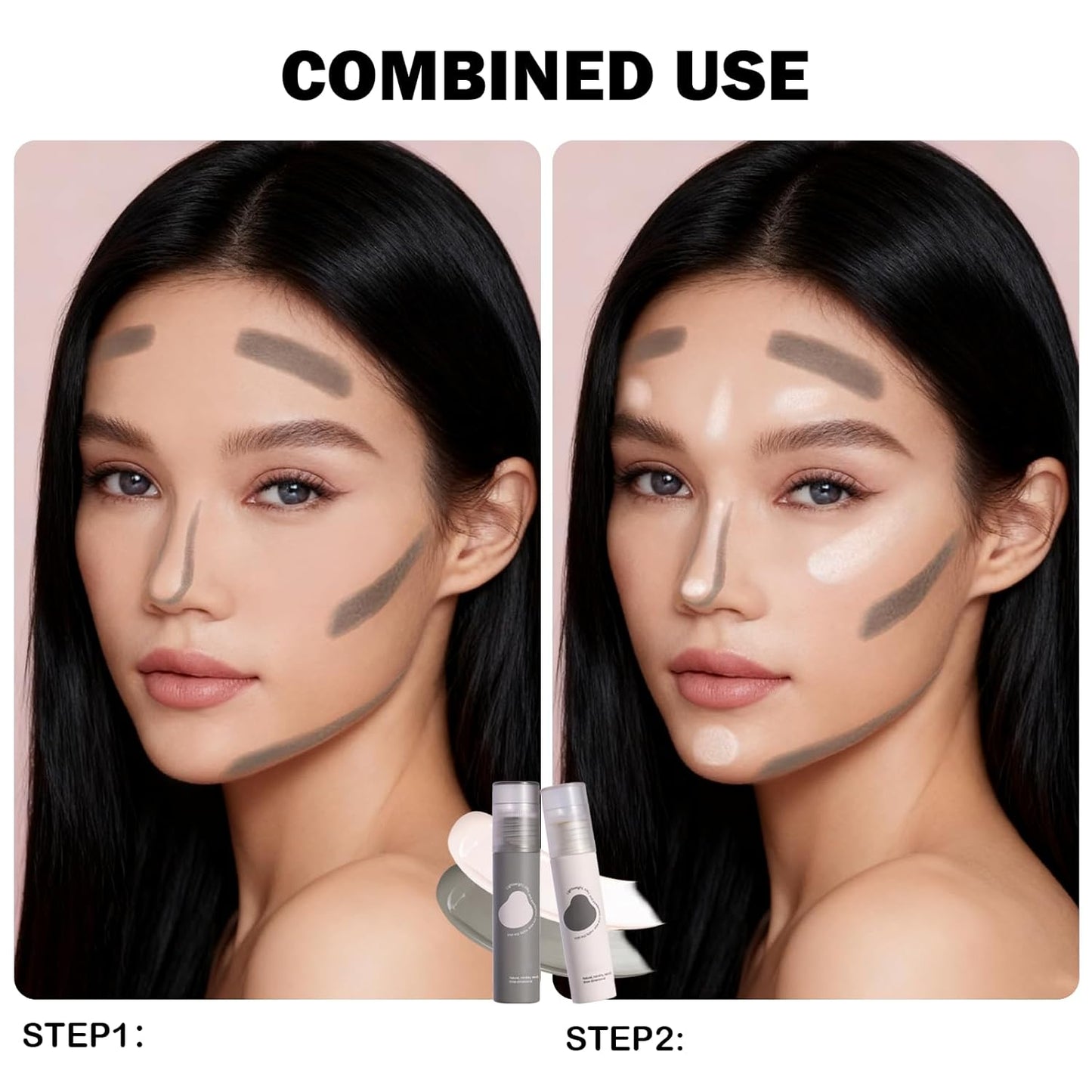 Skiennix Liquid Contour Stick - Cold Matte Grey Cream Bronzer for Blendable, Long-Lasting Makeup | Travel Size 102