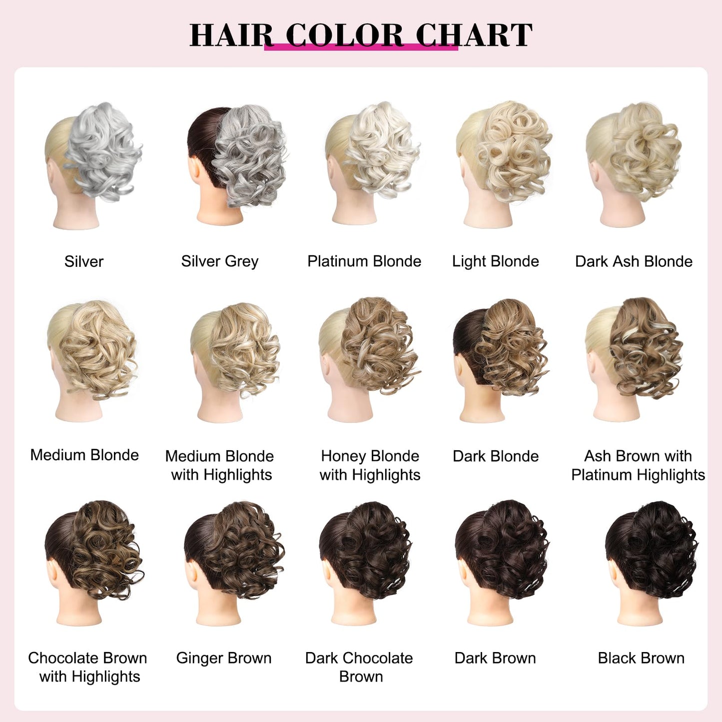 REECHO 9" Short Ponytail Extension, Classic Loose Curly Wavy Claw Clip Pony tails Hair Extensions HP001 Hairpieces for Women - Platinum Blonde