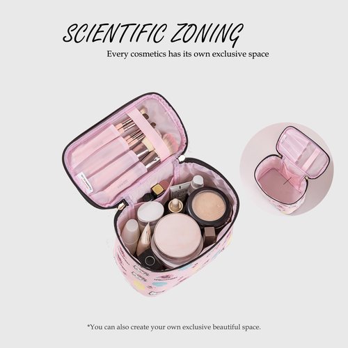 AmBealla Make up Bag Travel Cosmetic Bags Brush Holder Zipper Pouch Case Organizer Cute Organizer Suitable for Purse for Women (09 Sweet Holiday)