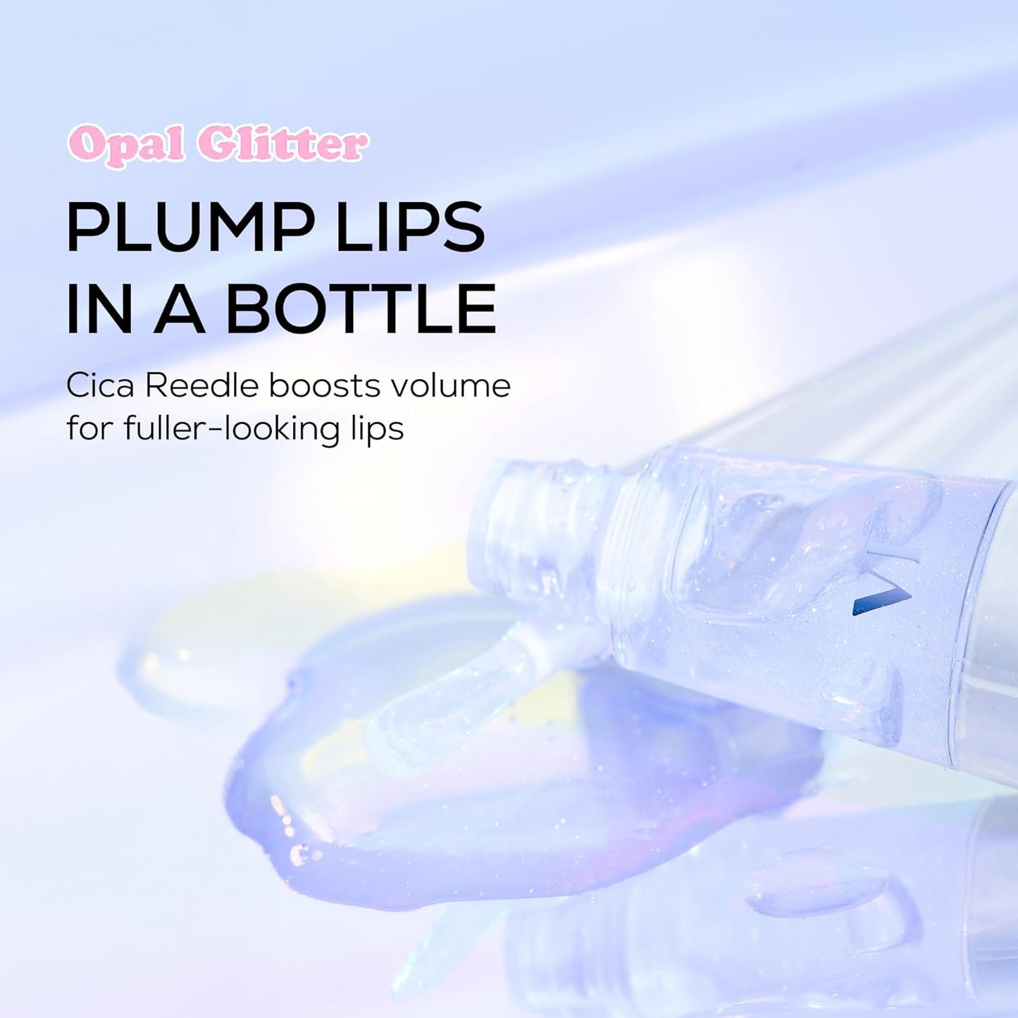 VT COSMETICS Reedle Shot Lip Plumper - Hydrating & Volumizing Gloss with Hyaluronic Acid | 0.15 oz Crystal Glitter