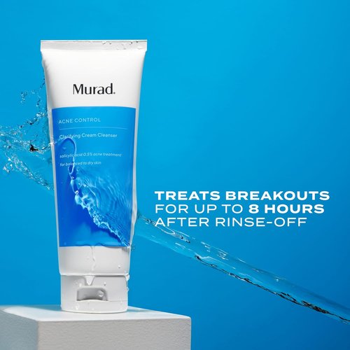 Murad Clarifying Cream Cleanser - Gentle Salicylic Acid Face Wash for Acne-Prone Skin | Hydrating & Soothing
