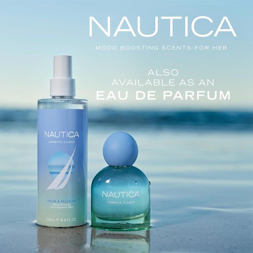Nautica Jasmine Coast Body Mist - Long-Lasting Women's Fragrance with Pear, Jasmine & Musk | 8.4 Fl Oz