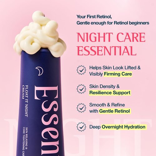 Float It Night Cream - Gentle Retinol Face Moisturizer for Fine Lines & Wrinkles | 1.01 oz Korean Skincare