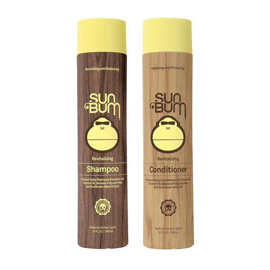 Sun Bum Revitalizing Shampoo & Conditioner Set - Vegan, Cruelty-Free, Hydrating Hair Care | 10 Oz Each
