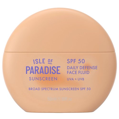 Isle Of Paradise Daily Defense Face Fluid SPF 50 - Lightweight Broad-Spectrum Sunscreen for All Skin Types | 1.69 fl. oz.
