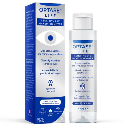 Optase Life Sensitive Eye Makeup Remover - Gentle & Effective Formula for All Skin Types | 100ml