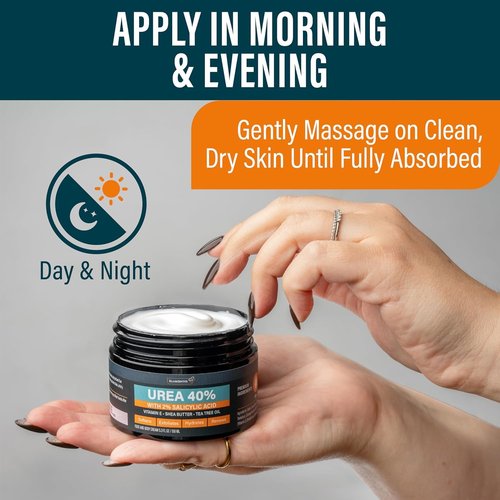 NUVADERMIS 40% Urea Cream - Maximum Strength Moisturizer for Extremely Dry Skin - 5.3 fl oz