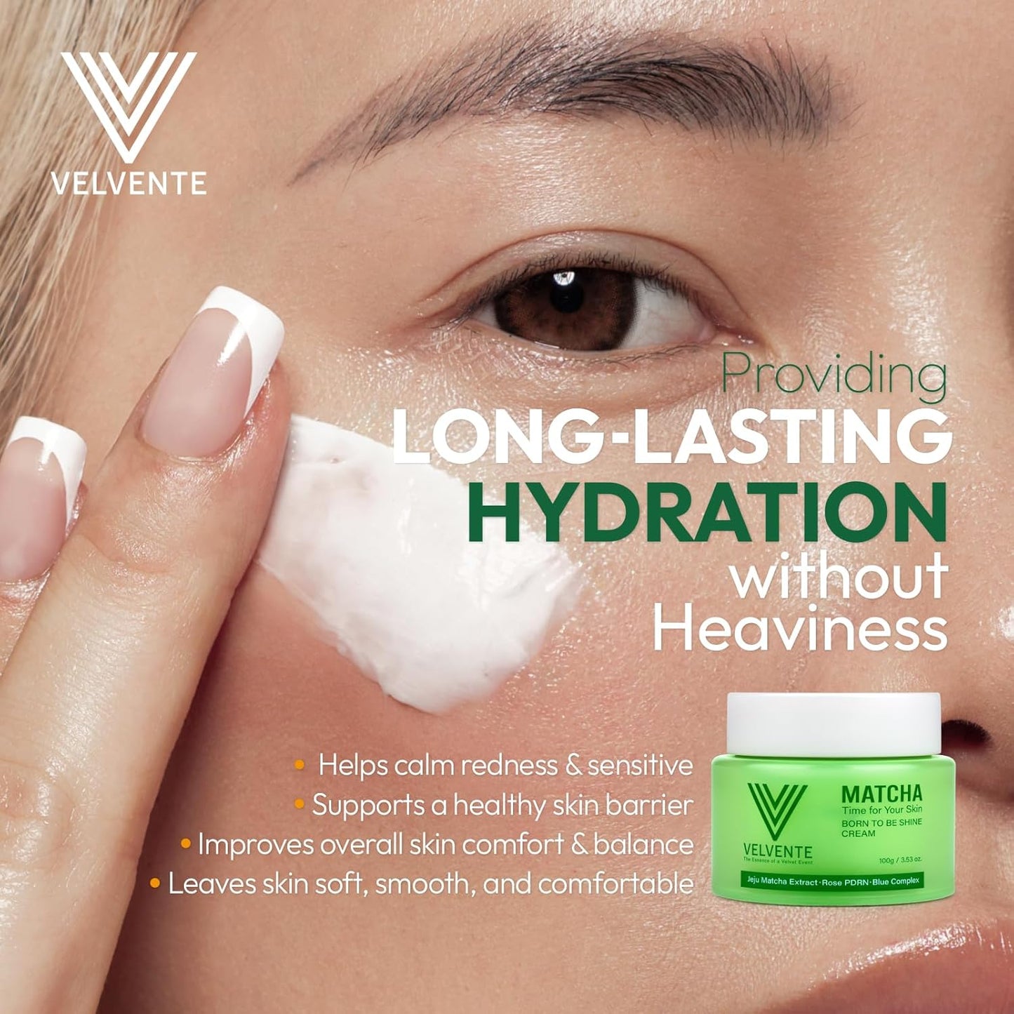 Skiennix Matcha Facial Moisturizer - Hydrating & Firming Cream with Rose PDRN for All Skin Types | 3.53 oz