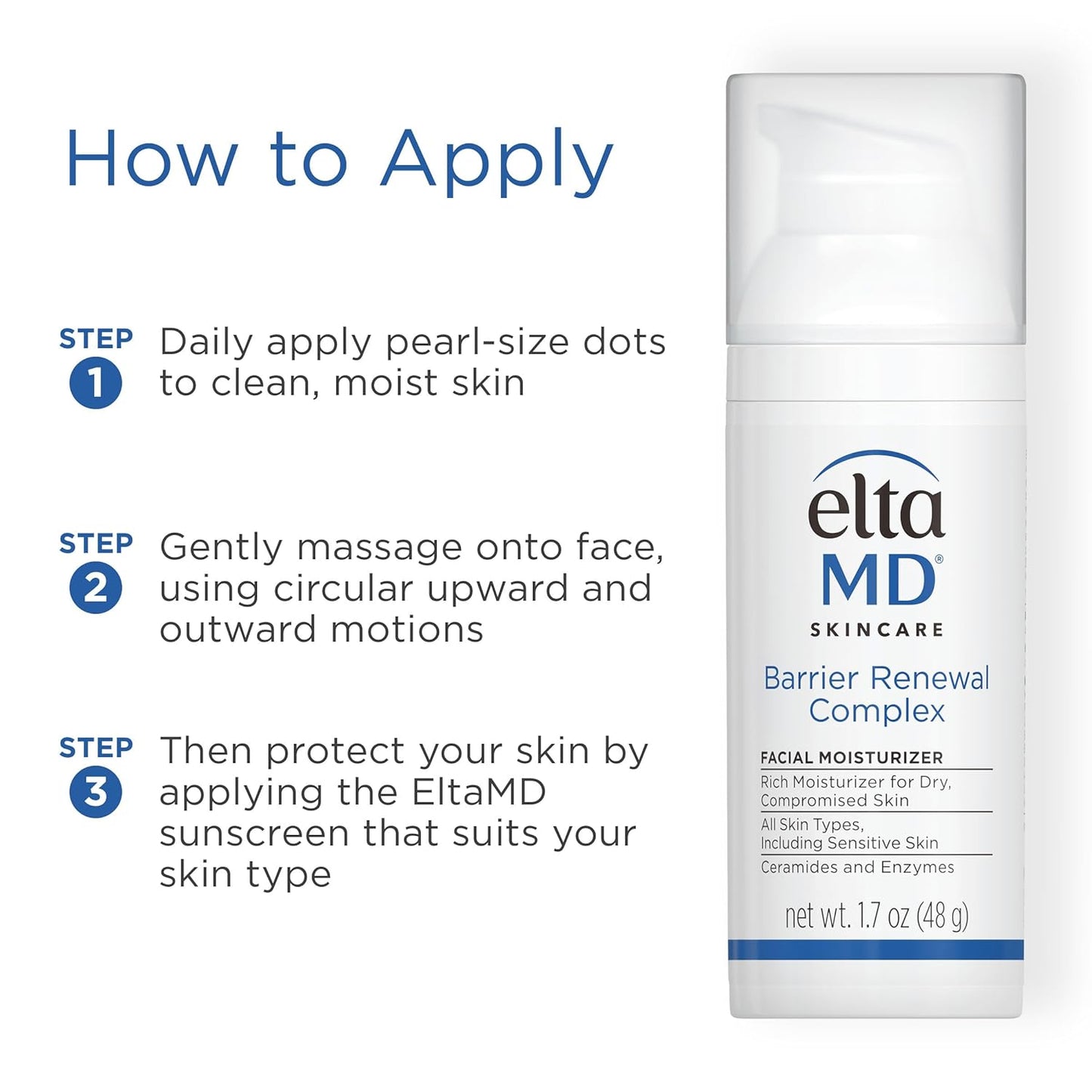 EltaMD Barrier Renewal Complex Face Moisturizer - Hydrating Formula for Dry & Sensitive Skin
