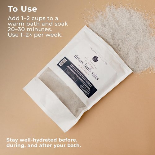 Rowe Casa Organics Detox Bath Salts - Health-Boosting Magnesium & Bentonite Clay | 35 Oz Natural Bath Soak for Relaxation