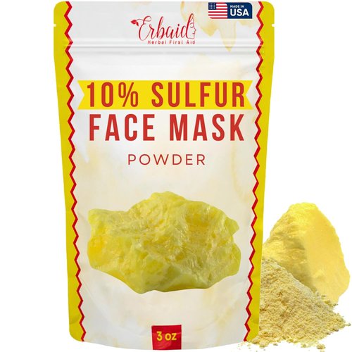 Regine Switzerland Sulfur Face Mask - All-Natural Brightening Clay Powder for Oily Skin | Cleanse Pores & Absorb Oil
