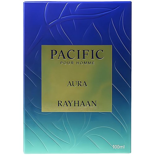 Rayhaan Pacific Aura - Citrus Aromatic Eau de Parfum Spray for Men | Fresh Mint & Amber, 3.4 oz