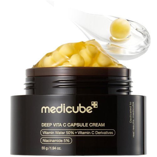 Medicube Capsule Cream - Deep Vitamin C Liposome for Radiance & Firm Skin | Hydrating Glow Gel, 1.94 oz