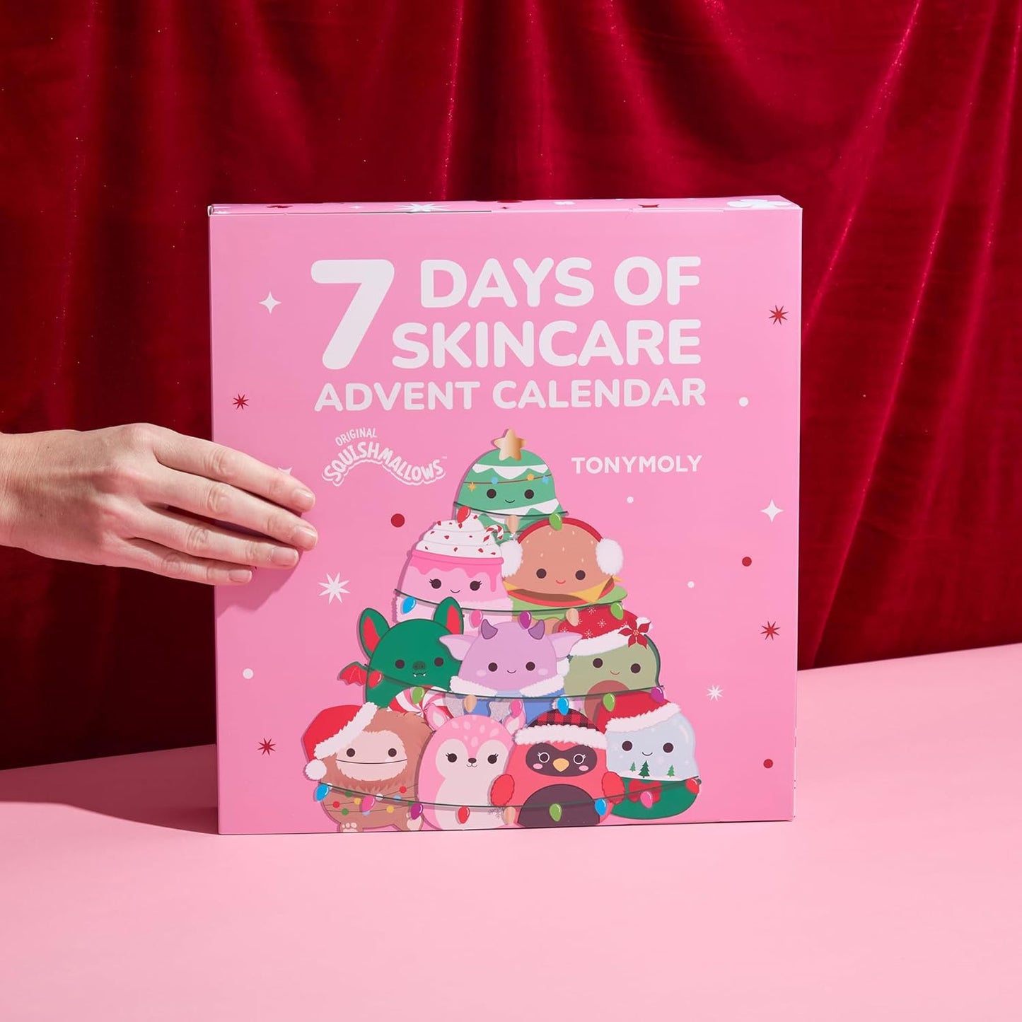 TONYMOLY x Squishmallows Advent Calendar 2025 - 7-Day Skincare Set with Hand Cream, Lip Gloss & Sheet Masks