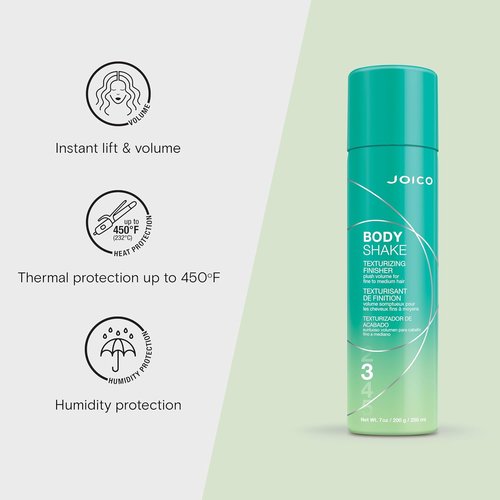 Joico Body Shake Texturizing Finisher - Long-Lasting Volume & Fullness for Fine to Medium Hair | Frizz Control & UV Protection