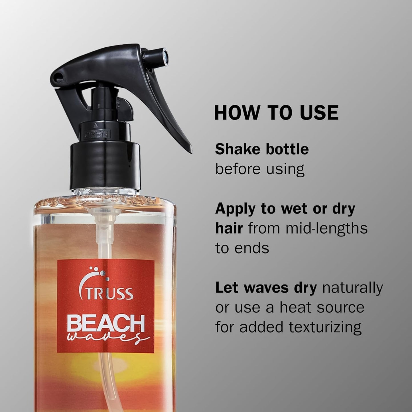 TRUSS Beach Wave Spray - Effortless Texturizing Spray for Beachy Waves - Promotes Healthy Growth & Volume (8.79 fl oz)