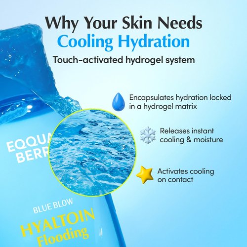 EQQUALBERRY Hyaltoin Flooding Toner | Moisture-Rich Hydrogel Toner for Deep Hydration | Cooling Essence Texture | Hyaluronic Acid & Ectoin | Makeup-Ready Skin (5.07 fl.oz / 150ml)