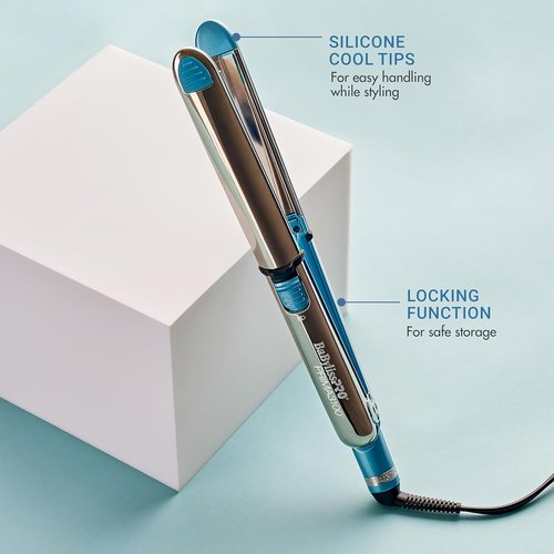 Nano Titanium Prima Ionic Hair Straightener – Professional Flat Iron & Curling Iron in One for Stylists, Pro Styling Hair Tool