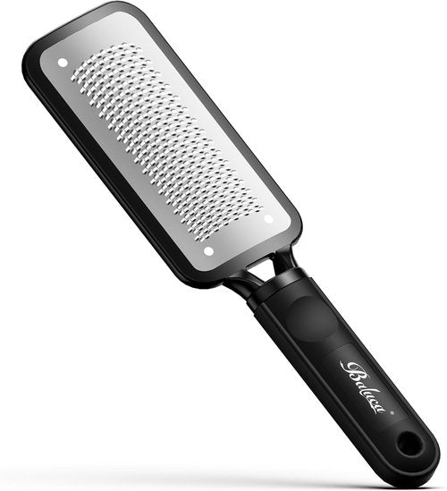 BALUCA Professional Foot File & Callus Remover - Stainless Steel Rasp for Smooth, Soft Feet | Black