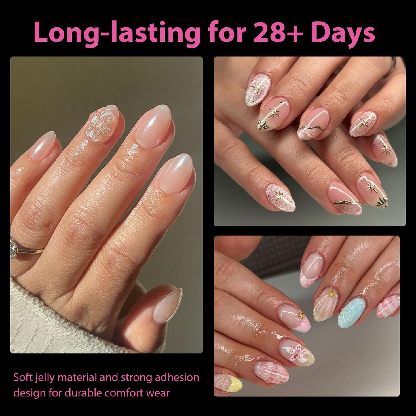 UNA GELLA Gel Nail Glue, Solid Nails Gl ue Gel 40g Lamp Curing Needed Soak Off G LUE Strong Nail G LUE G el for Acrylic Fake Nails Tips Extension Press On Nails for Gelly Tips