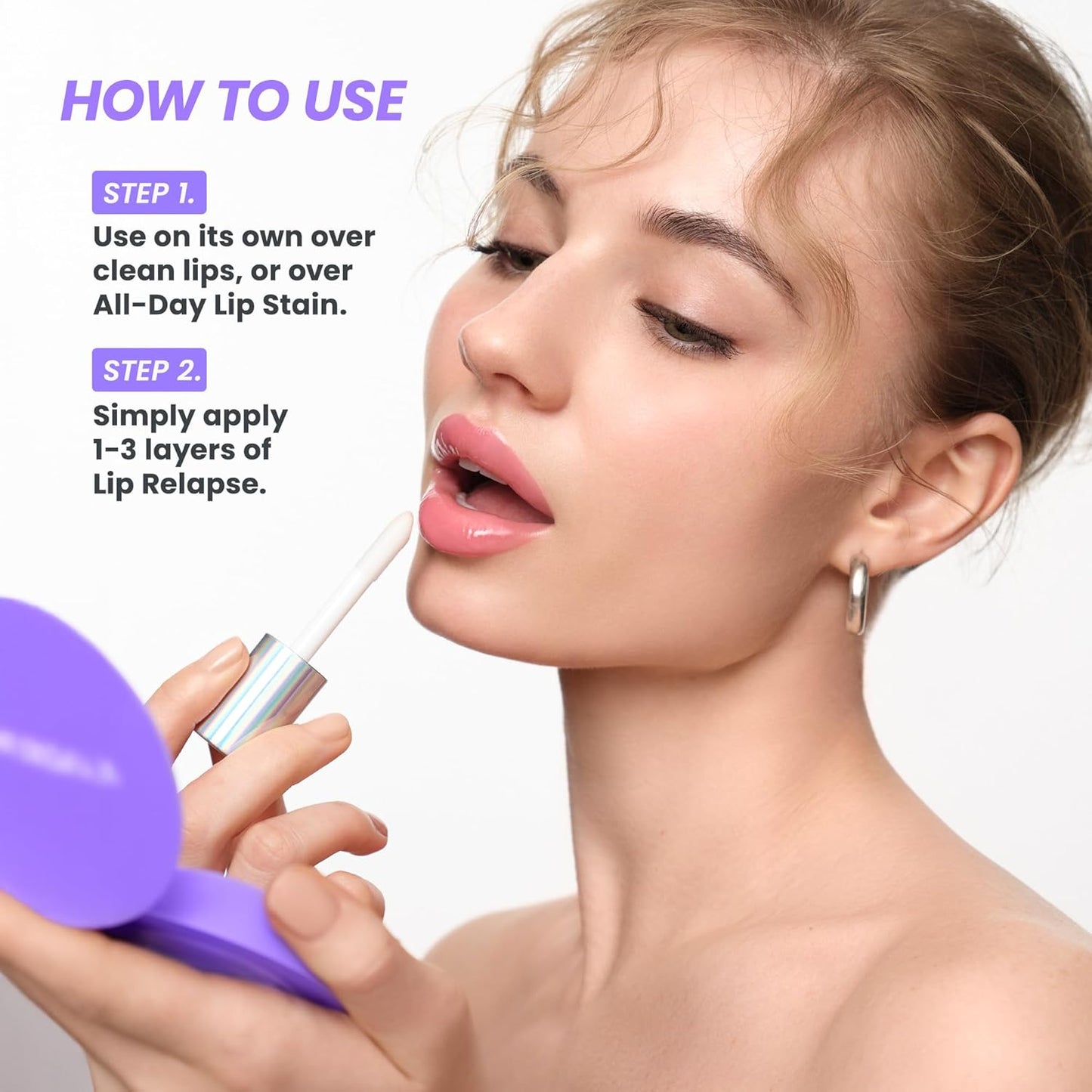 Wonderskin Lip Plumper Gloss - Hydrating, Non-Sticky Formula for Fuller Lips | High-Shine Finish