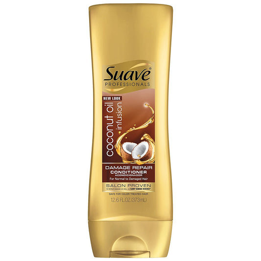 Suave Professionals Damage Repair Conditioner - Coconut Oil Infusion | 12.6 oz for Healthy Hair