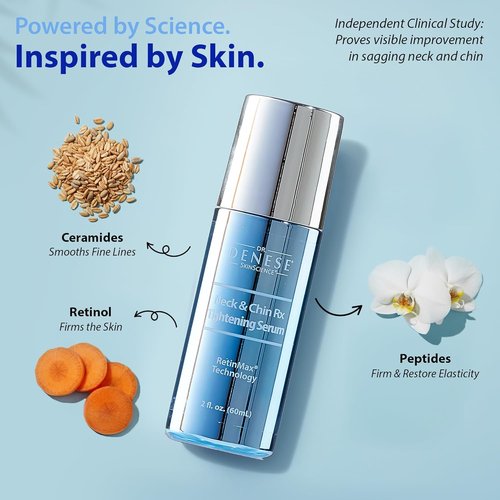Dr. Denese Neck Firming Serum Roll-On | Vitamin C & Peptide Formula for Smooth, Radiant Skin - 2 oz