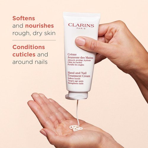 Clarins Hand and Nail Treatment Cream - Award-Winning Formula | Softens, Nourishes & Shields | Natural Plant Extracts