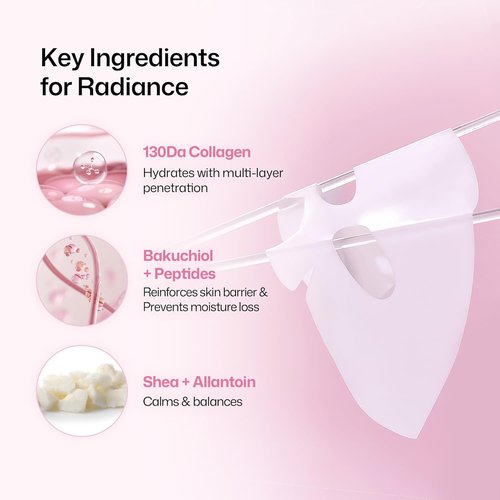 HAPA KRISTIN Collagen Face Mask - Overnight Hydrating Formula for Glass Skin Glow | 4 Pack