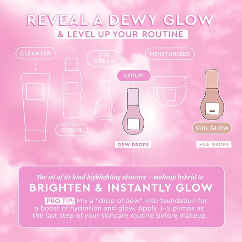 Glow Recipe Watermelon Niacinamide Dew Drops - Hydrating Face Serum & Primer | Travel Size 15ml