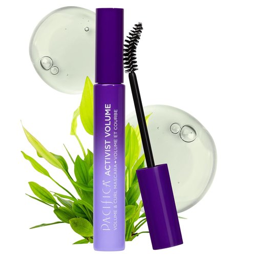 Pacifica Beauty Activist Curling Mascara - Black | Volume & Length | Vegan Brush in Eco-Friendly Glass Tube