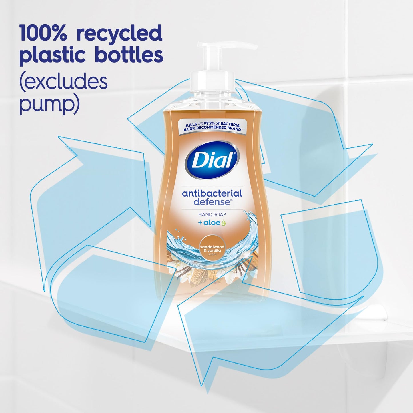 Dial Antibacterial Liquid Hand Soap, Spring Water, 11 fl oz (Pack of 4)