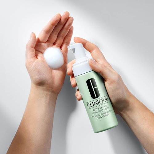 Clinique 3-Step Mild Cleansing Foam Face Cleanser - Non-Irritating Formula for Dry & Sensitive Skin | 4.2 Fl Oz